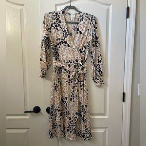H&M faux wrap v neck midi dress